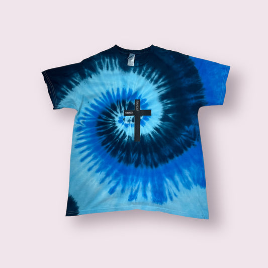 Cross Blue Tie-Dye Unisex Shirt