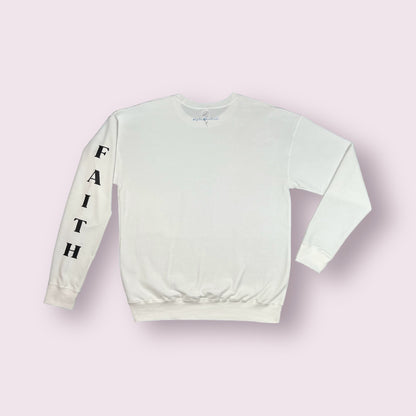 White "FAITH" Crewneck Unisex